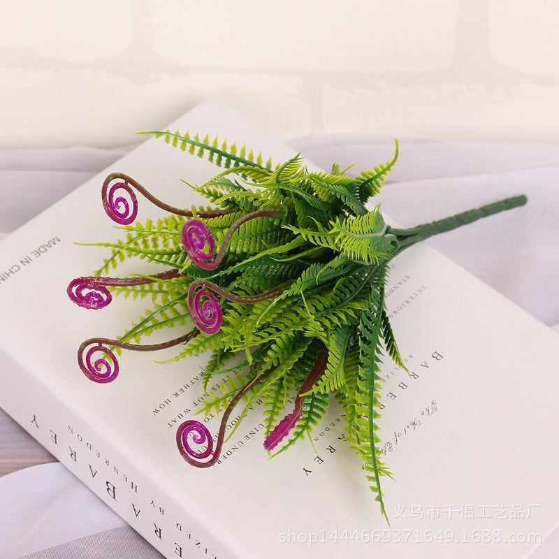 Artificial Fern Bush 11 Inch Greenery Spring Grass Plant Bulk Wholesale