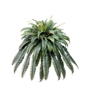 Artificial Fern Plants 10 Pcs Large UV Resistant Outdoor Silk Ferns Realistic Green Leaves