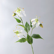 31 Inch Artificial Gloriosa Stem Spray with Leaves – 1 Stem Silk Flower