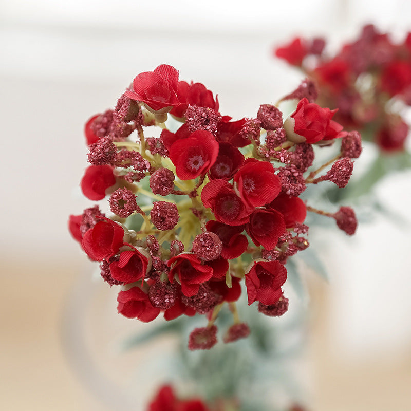 Artificial Sweet Alyssum Flowers, 50 Pcs Bulk, Flocked Silk, White, Wedding & Home Decor