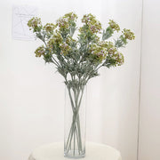 Artificial Sweet Alyssum Flowers, 50 Pcs Bulk, Flocked Silk, White, Wedding & Home Decor