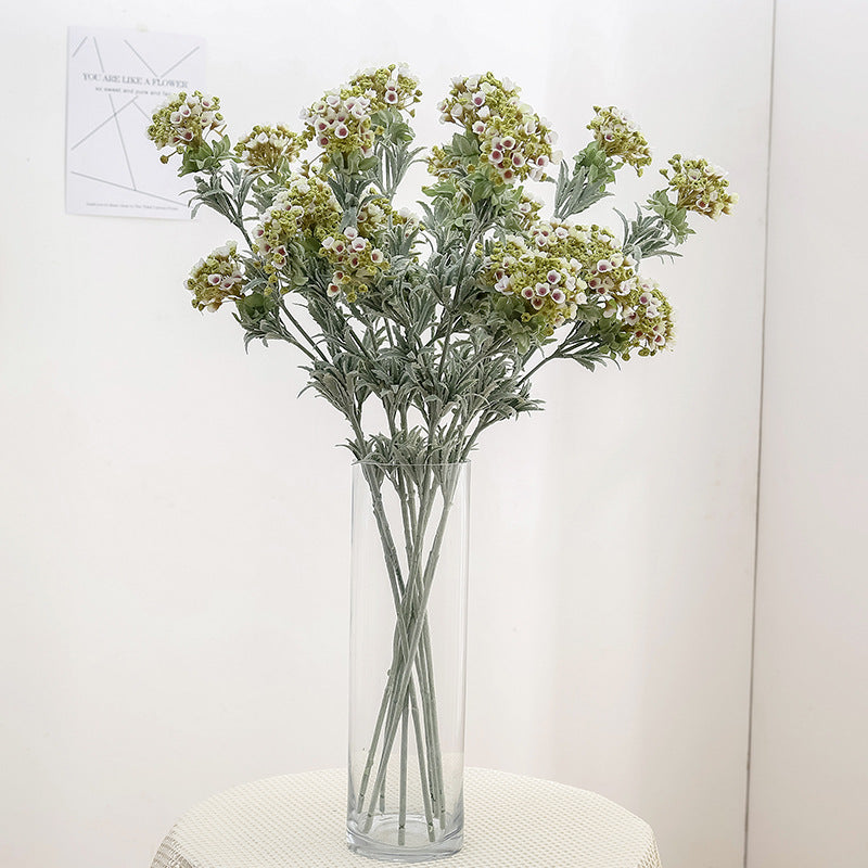 Artificial Sweet Alyssum Flowers, 50 Pcs Bulk, Flocked Silk, White, Wedding & Home Decor