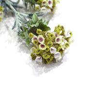 Artificial Sweet Alyssum Flowers, 50 Pcs Bulk, Flocked Silk, White, Wedding & Home Decor