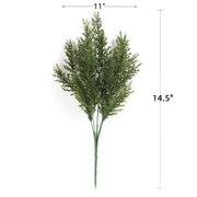 Cedar Pine Bush Artificial Plants 10 Pcs Green Christmas Decorative Foliage