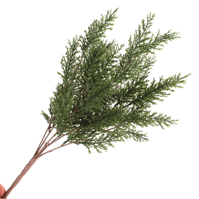 Cedar Pine Bush Artificial Plants 10 Pcs Green Christmas Decorative Foliage