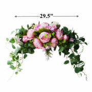 Artificial Peony Flowers Bulk 50 Pcs Rustic Wedding Arch Floral Swag for Door Lintel Table Centerpieces