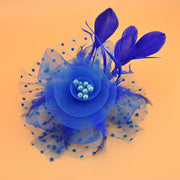 20 Pcs Artificial Flower Feather Mesh Net Veil Hat Accessories for DIY Wedding Tea Party Centerpieces
