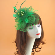 20 Pcs Artificial Flower Feather Mesh Net Veil Hat Accessories for DIY Wedding Tea Party Centerpieces