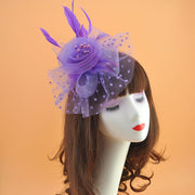 20 Pcs Artificial Flower Feather Mesh Net Veil Hat Accessories for DIY Wedding Tea Party Centerpieces