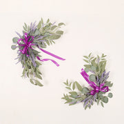 2 Pcs Artificial Rose, Peony & Sunflower Swag Arrangements for Wedding Party, Ceremony, Reception Decor