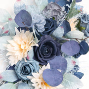 2 Pcs Artificial Blue Flower Swag for Wedding Arch, Silk Floral Decoration Kit