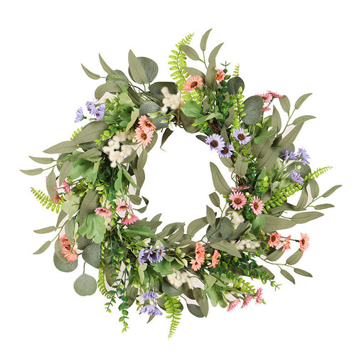 Artificial Daisy Flower Wreath 20 Inch Bulk Wholesale