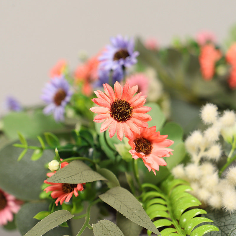Artificial Daisy Flower Wreath 20 Inch Bulk Wholesale