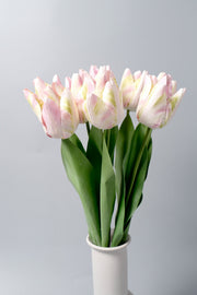 20 Inch Artificial Pink Tulip Flowers 10 Stems Bulk Silk Tulips