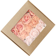 Champagne Mixed Rose Artificial Flowers 12 Inch Real Touch 10 Pcs with Stems Bulk Wholesale