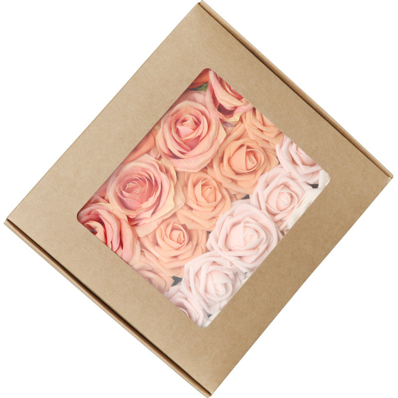 Champagne Mixed Rose Artificial Flowers 12 Inch Real Touch 10 Pcs with Stems Bulk Wholesale