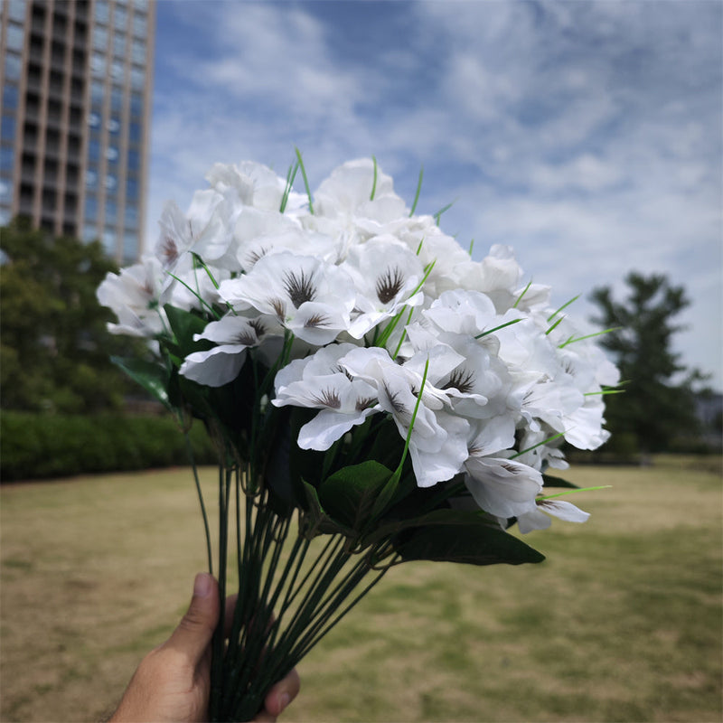8 Pcs Silk Pansy Bushes Artificial Flowers UV Resistant Outdoor Plants