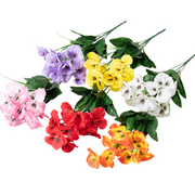 8 Pcs Silk Pansy Bushes Artificial Flowers UV Resistant Outdoor Plants