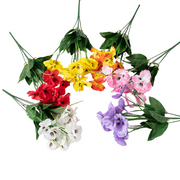 8 Pcs Silk Pansy Bushes Artificial Flowers UV Resistant Outdoor Plants