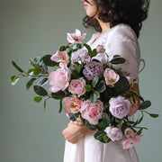 8 Colors Artificial Flower Bouquet 17 Inch Bulk Floral Arrangement