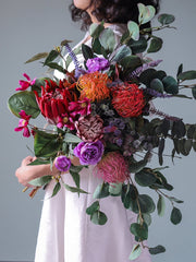 8 Colors Artificial Flower Bouquet 17 Inch Bulk Floral Arrangement