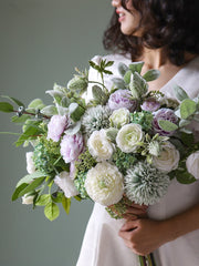 8 Colors Artificial Flower Bouquet 17 Inch Bulk Floral Arrangement