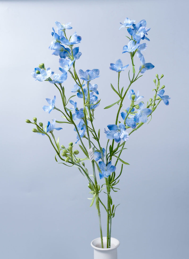 28 Inch Blue Artificial Silk Hyacinth Flowers 10 Stems Bulk Wholesale