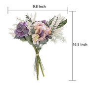 Artificial Hydrangea Flowers Bouquet 12 Inch Mixed Color Silk Bulk Arrangement 10 Pcs