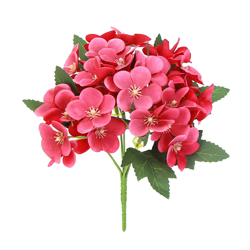 9 Inch Silk Begonia Bush Artificial Flowers Bulk Small Floral Arrangements