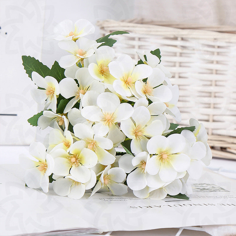 9 Inch Silk Begonia Bush Artificial Flowers Bulk Small Floral Arrangements