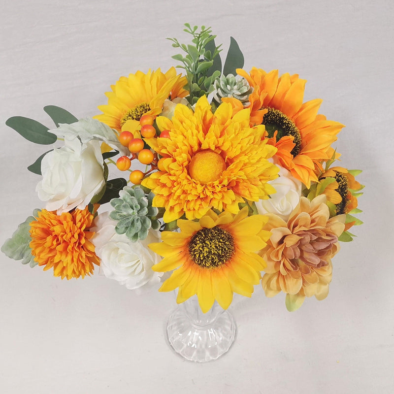 Artificial Flowers Combo Box Set, 50 Pcs Mixed Colors, Silk DIY Wedding Bouquet, Bridal Shower, Party, Home Decor