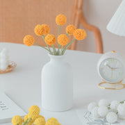 Artificial Ball Flowers Bouquet Craspedia Billy Mustard Yellow 10 Pcs Bulk Artificial Flowers