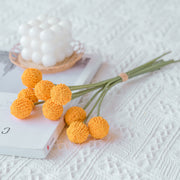 Artificial Ball Flowers Bouquet Craspedia Billy Mustard Yellow 10 Pcs Bulk Artificial Flowers
