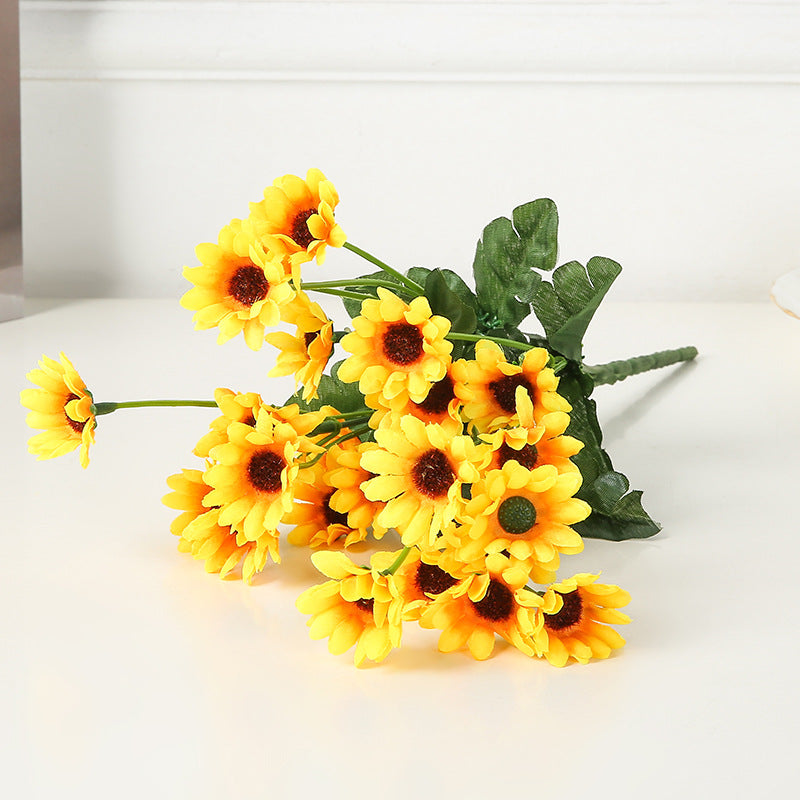 Artificial Sunflower Stems 12 Inch 10 Pcs Bulk Silk Sunflowers for Fall Indoor Outdoor Decoration