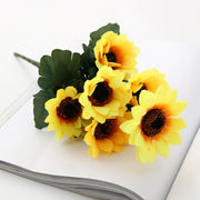 Artificial Sunflower Stems 12 Inch 10 Pcs Bulk Silk Sunflowers for Fall Indoor Outdoor Decoration