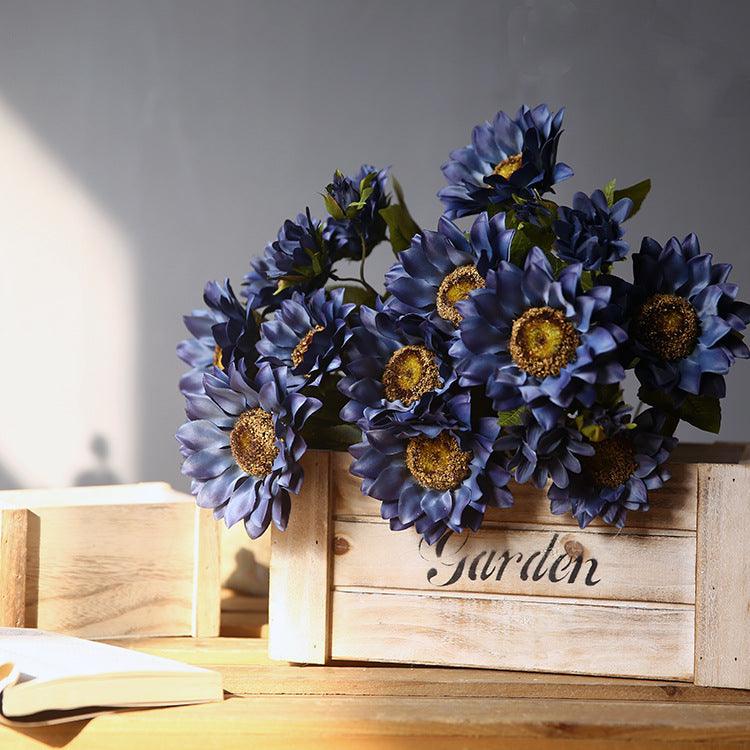 1 Bundle Artificial Flowers Fake Sunflowers Bouquet with Stem - Artificialmerch