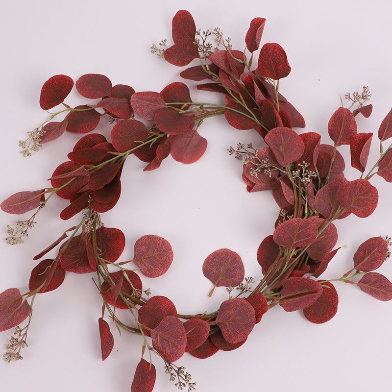 5.9 Ft Artificial Eucalyptus Garland with Berries – Bulk Silk Flower Garland