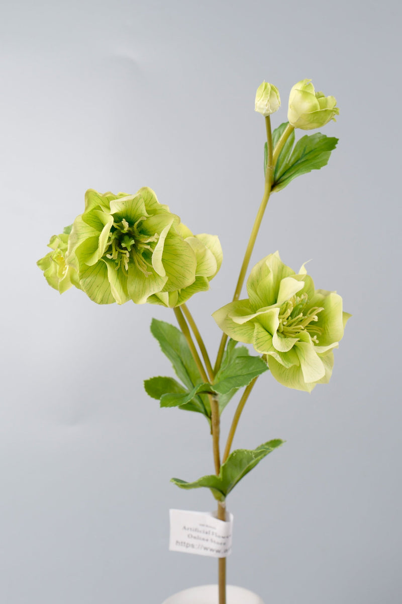 23 Inch Artificial Silk Helleborus Spray Branches 10 Pcs Bulk Wholesale