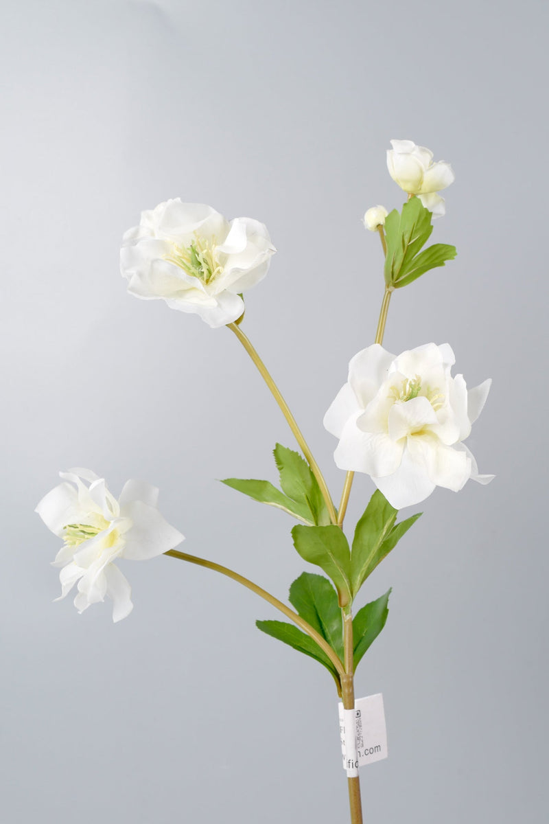 23 Inch Artificial Silk Helleborus Spray Branches 10 Pcs Bulk Wholesale