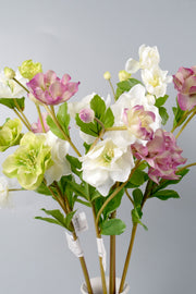 23 Inch Artificial Silk Helleborus Spray Branches 10 Pcs Bulk Wholesale