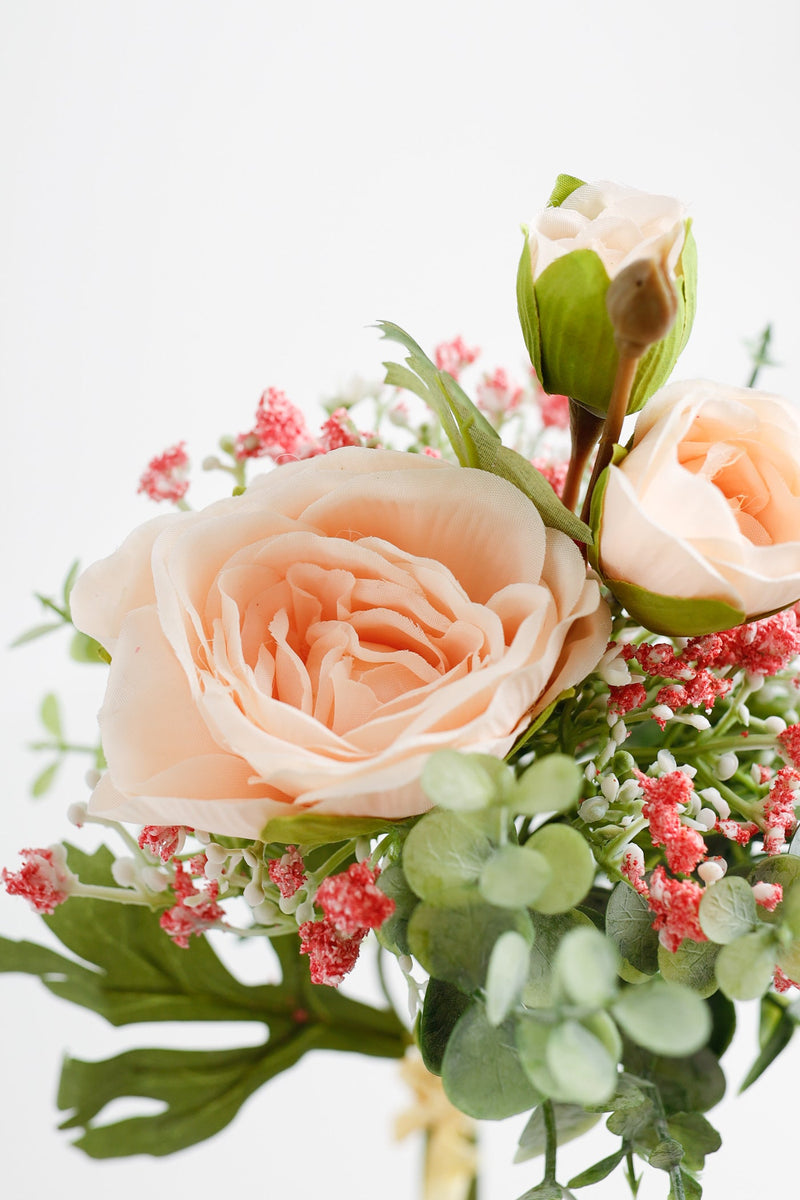Artificial Flowers Bouquet Bundle with Greenery, Bulk Wholesale, Mixed Colors, Silk, Multiple Stems
