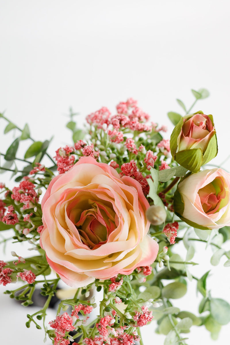 Artificial Flowers Bouquet Bundle with Greenery, Bulk Wholesale, Mixed Colors, Silk, Multiple Stems