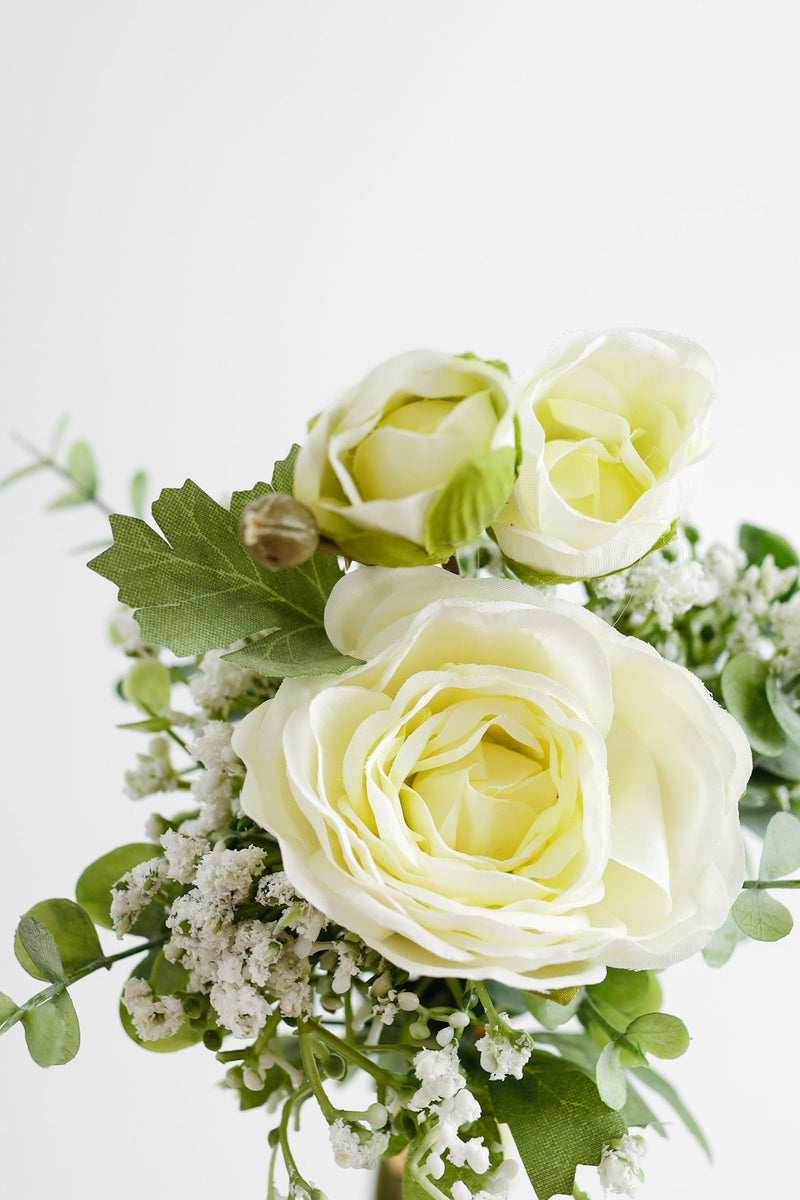 Artificial Flowers Bouquet Bundle with Greenery, Bulk Wholesale, Mixed Colors, Silk, Multiple Stems