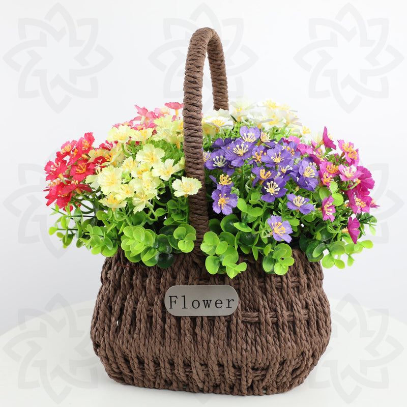 10 Inch Artificial Oxalis Flowers 10 Pcs UV Resistant Outdoor Detachable Plants