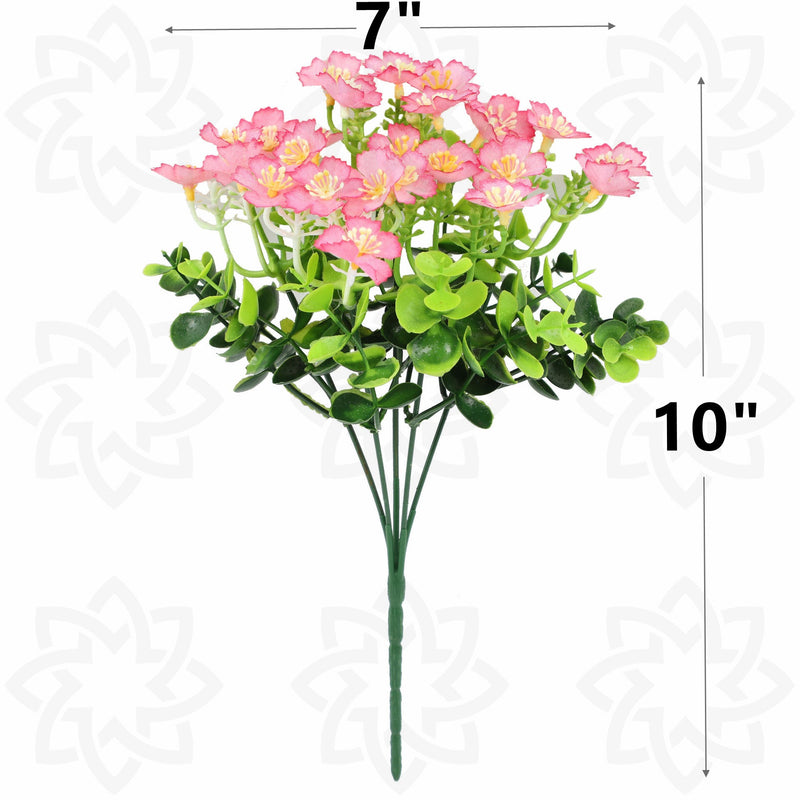 10 Inch Artificial Oxalis Flowers 10 Pcs UV Resistant Outdoor Detachable Plants