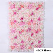 4 Pcs Artificial Silk Flowers for Backdrop Wall Decor, Bulk Set
