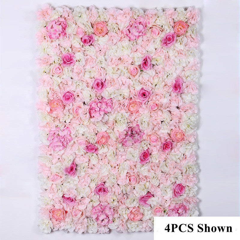 4 Pcs Artificial Silk Flowers for Backdrop Wall Decor, Bulk Set