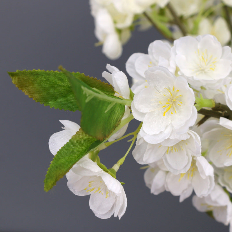 20 Inch Plum Blossom Silk Peach Flower Stem 10 Pcs Artificial Luau Arrangement