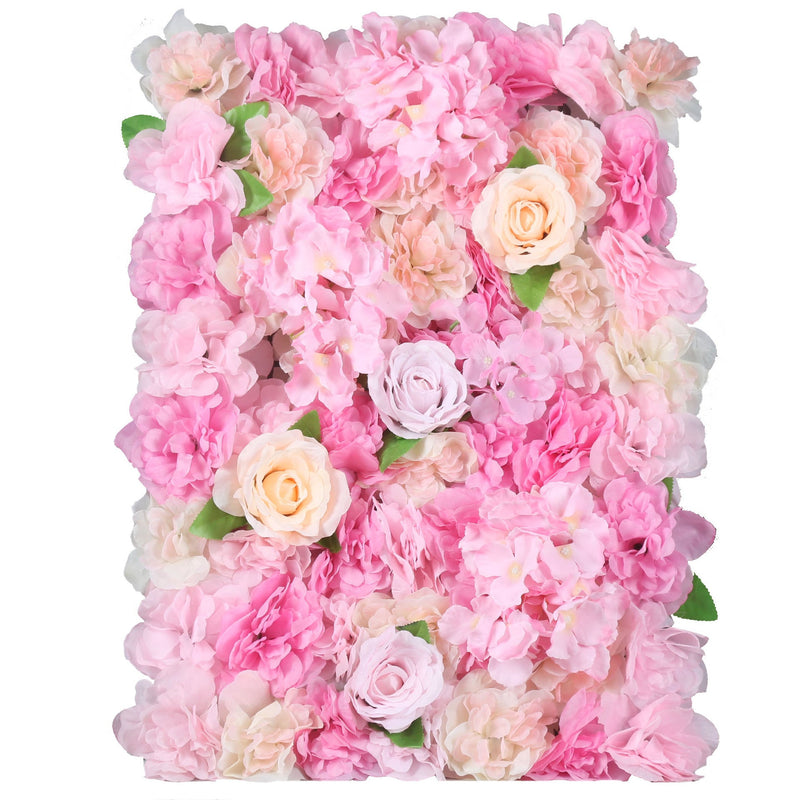 Artificial Flowers Backdrop 4 Panels 11 Sq Ft Peony Wall Mat UV Protected Artificial Floral Panel