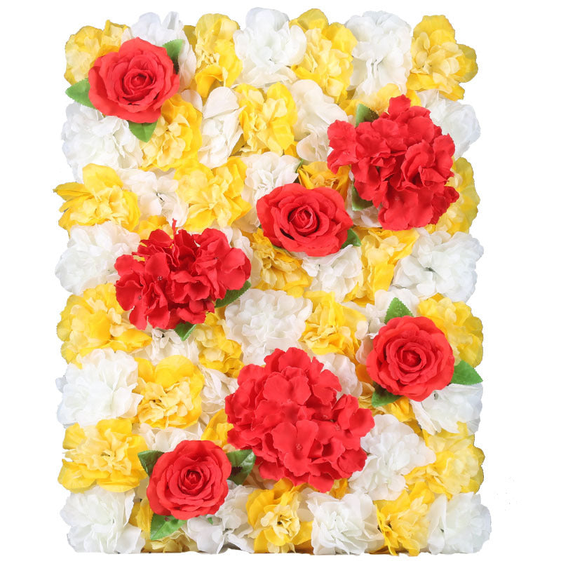 Artificial Flowers Backdrop 4 Panels 11 Sq Ft Peony Wall Mat UV Protected Artificial Floral Panel